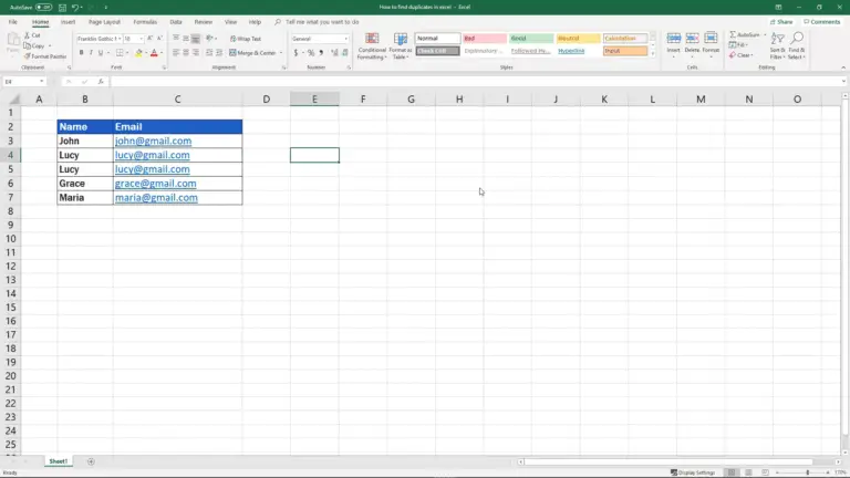 How to Find Duplicates in Excel