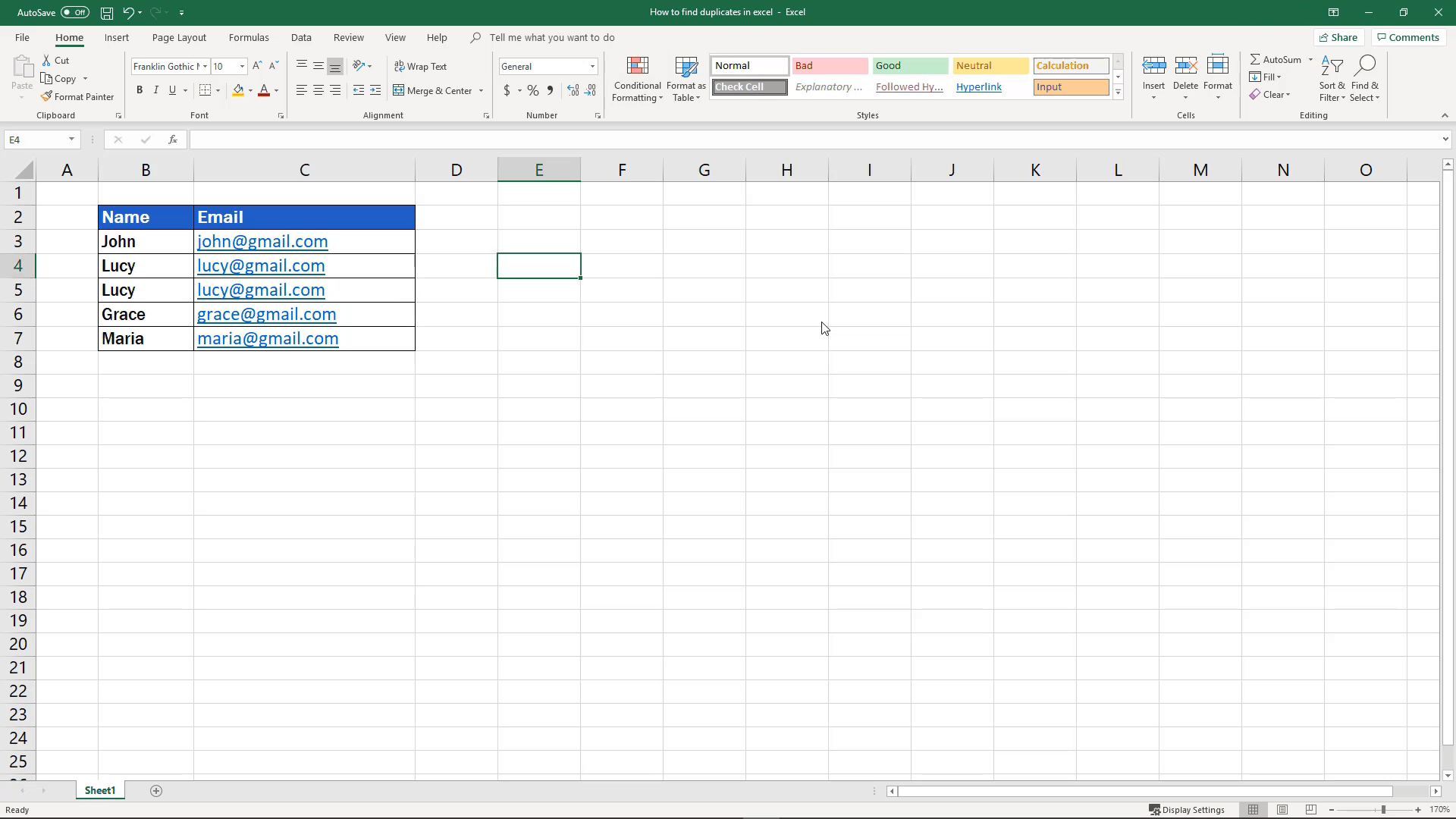 How to Find Duplicates in Excel
