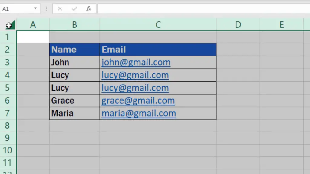 How to find duplicates in Excel - in the whole spreadsheet