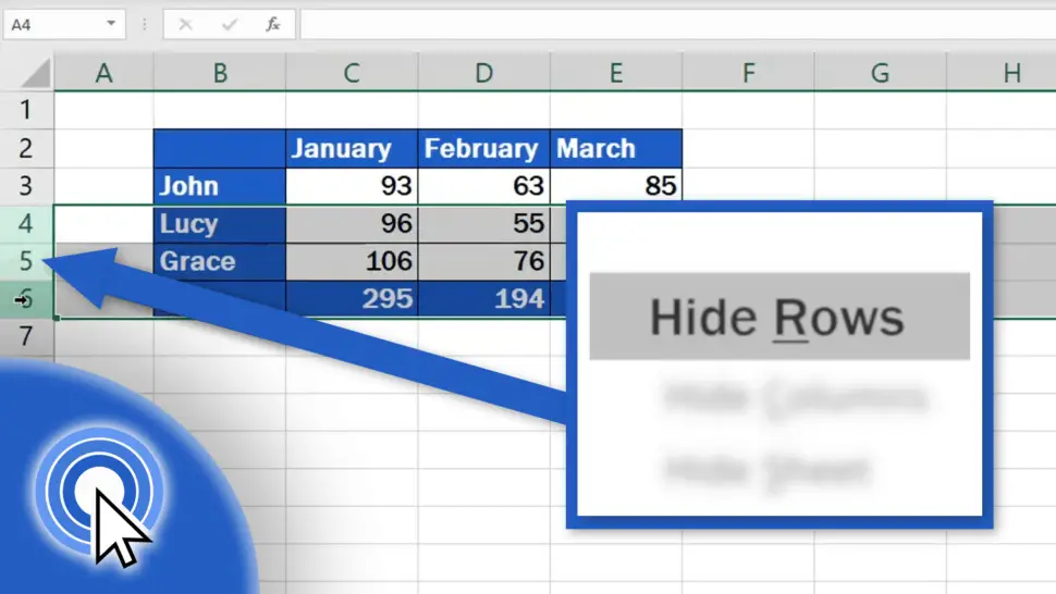 How to hide rows in Excel