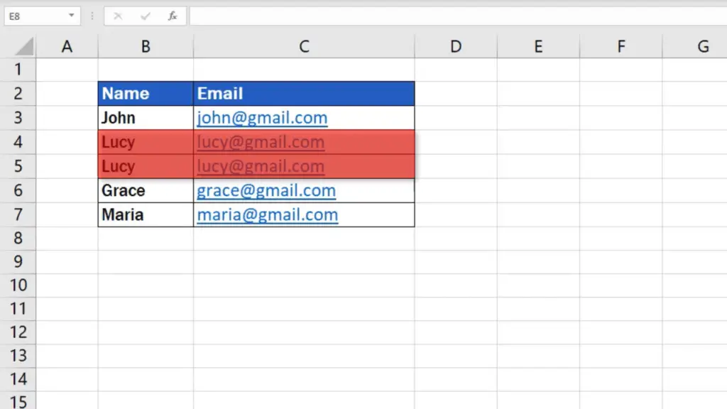 How to remove duplicates in Excel - duplicated data
