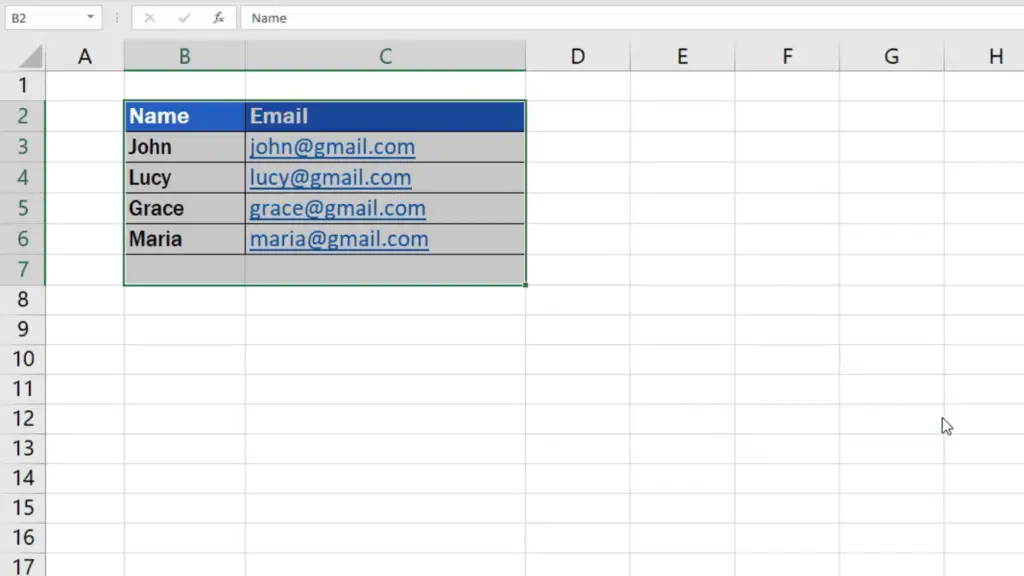 How to remove duplicates in Excel - table cleared of duplicates