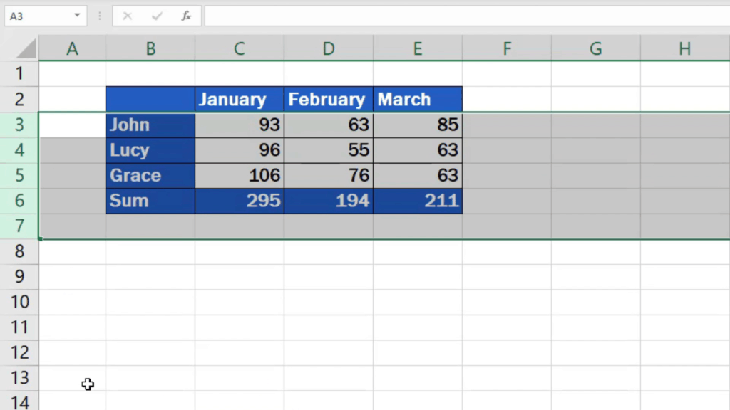 How to unhide rows in excel - again visible rows