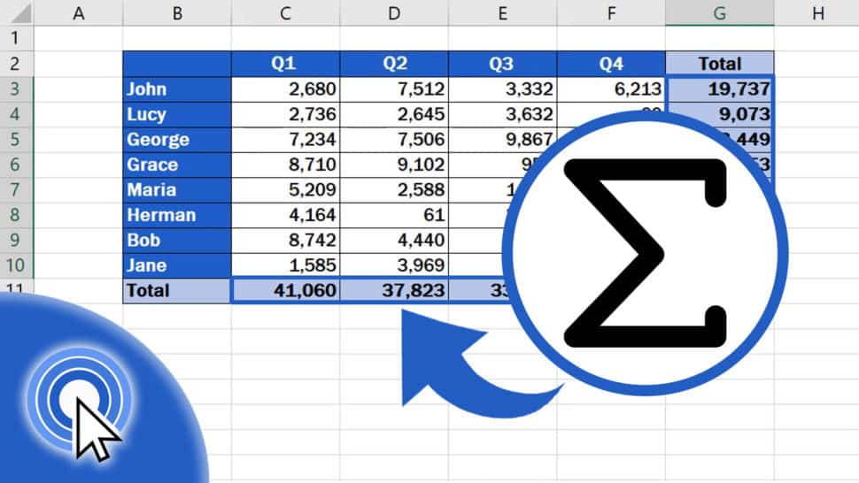 How to Sum a Column in Excel