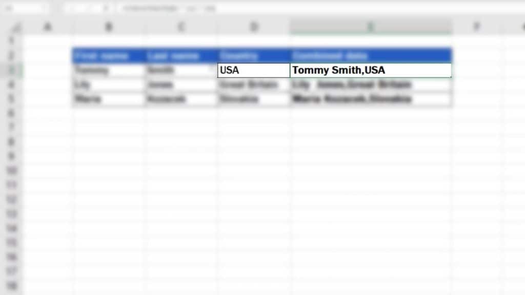 How to Combine Cells in Excel - change data in source cells