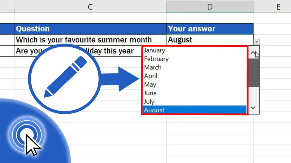 drop down list in excel drop down list in excel