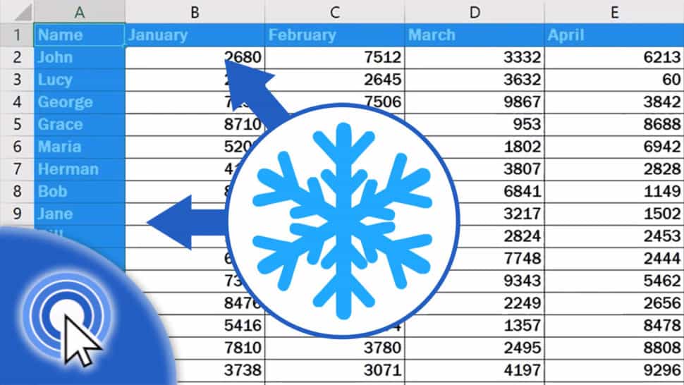 How to freeze rows in Excel