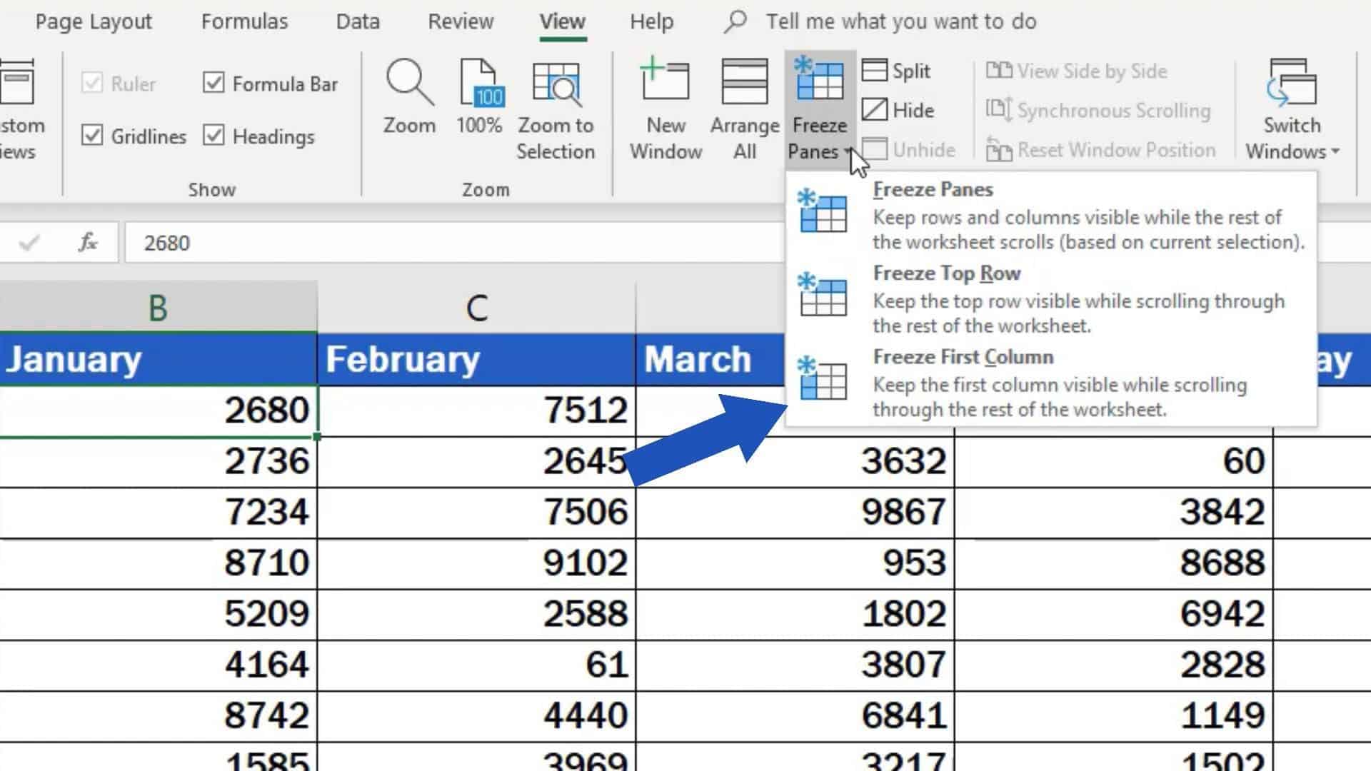 How to Freeze Rows in Excel