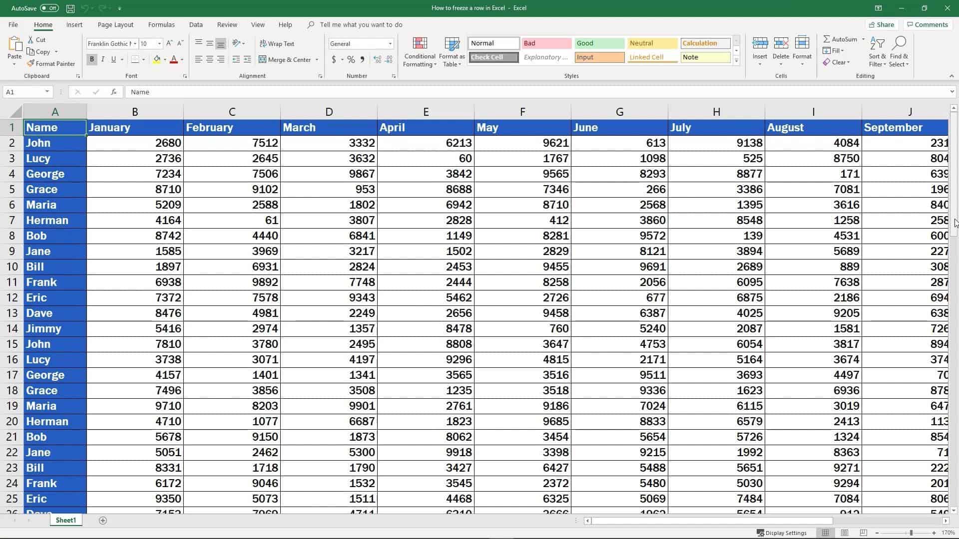 How To Freeze Rows In Excel