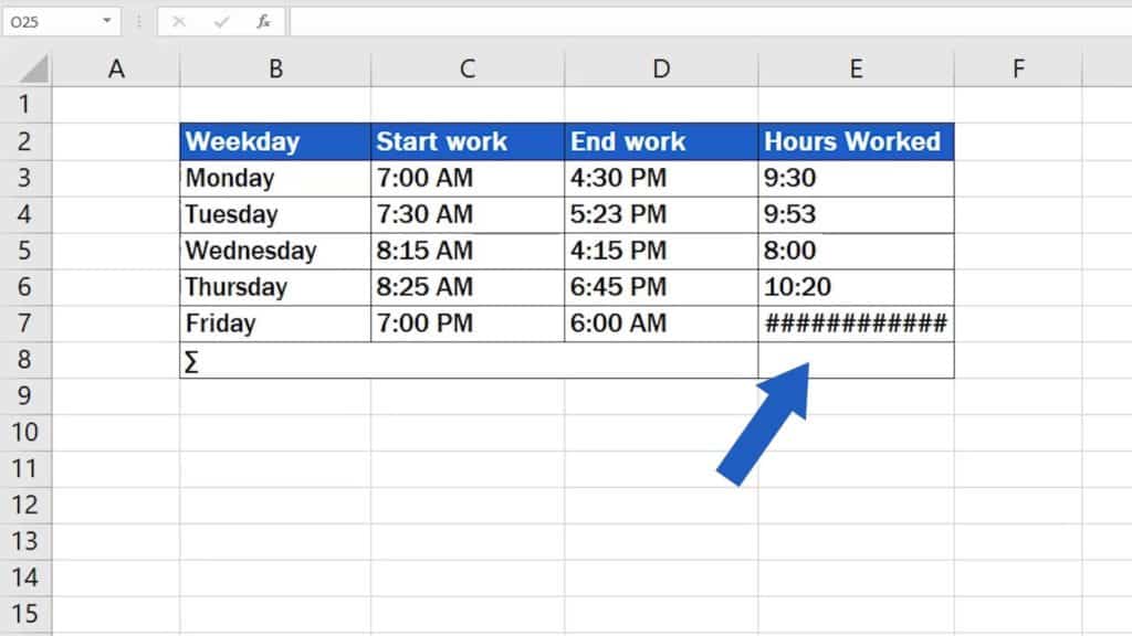 How to Calculate Hours Worked in Excel (Midnight Span)