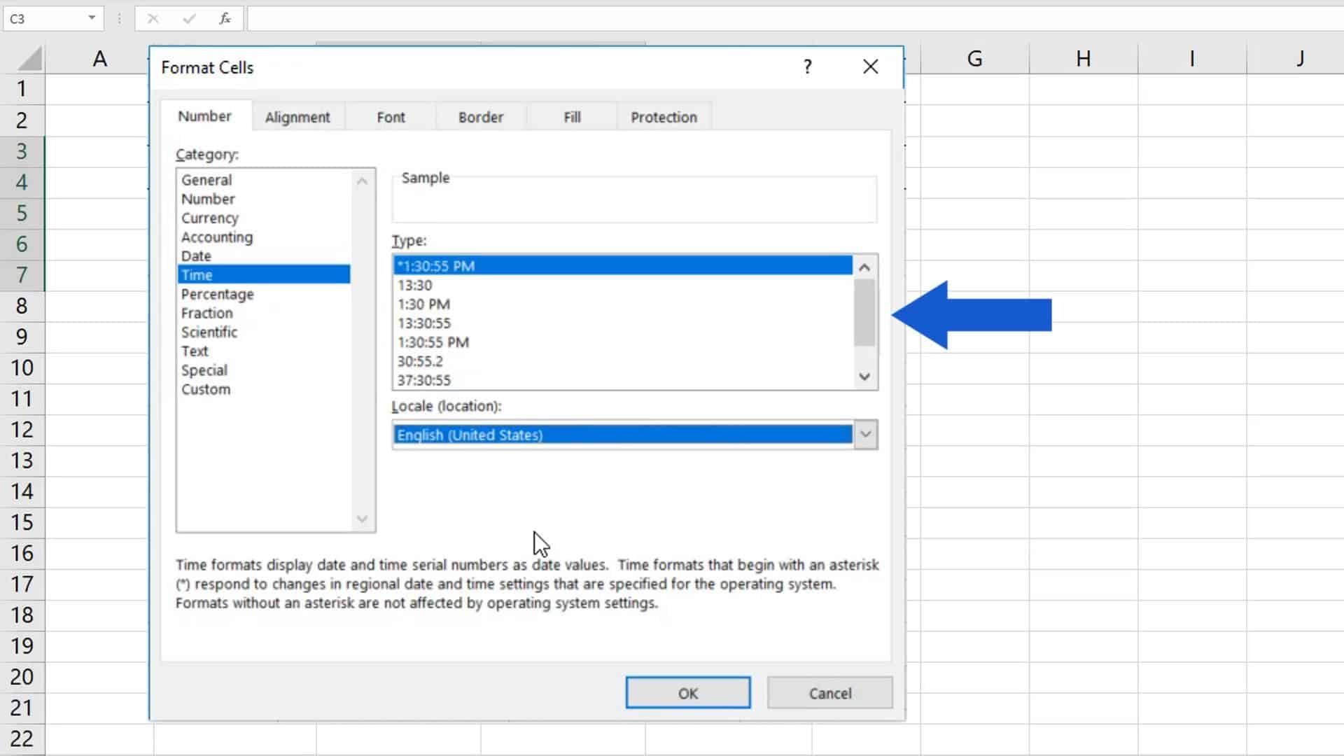 How to Insert and Format Time in Excel