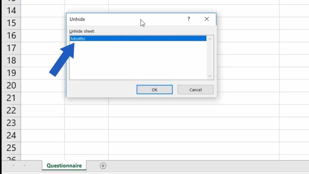 How to Unhide Sheet in Excel - how many sheets are not visible