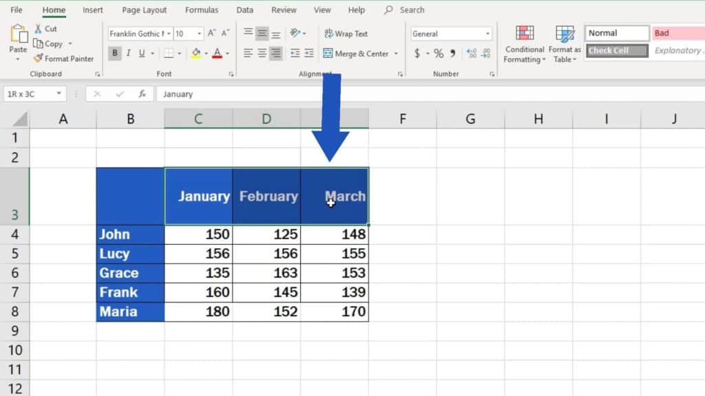 How to Change Text Direction in Excel - select cells in which you want to wrap text