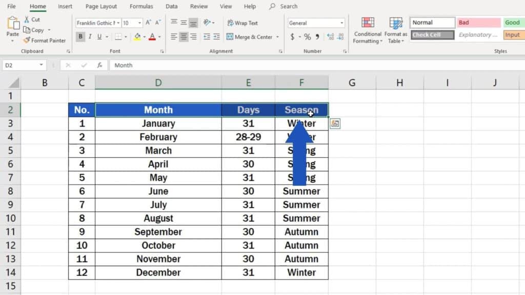 How to Create Filter in Excel - choose columns you want to filter out