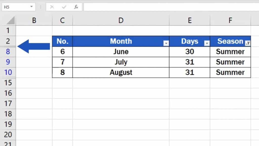 How to Create Filter in Excel - hidden options