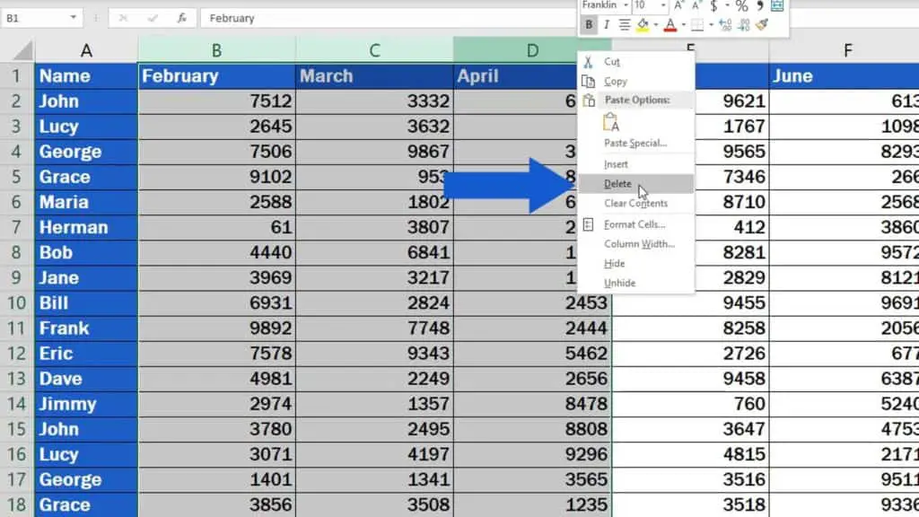  How To Delete Columns In Excel