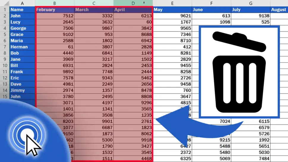 How to Delete Colums in Excel