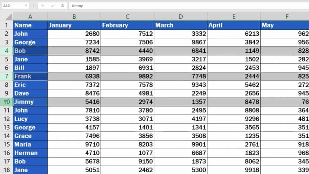 How to Delete Rows in Excel - delete not consecutive rows