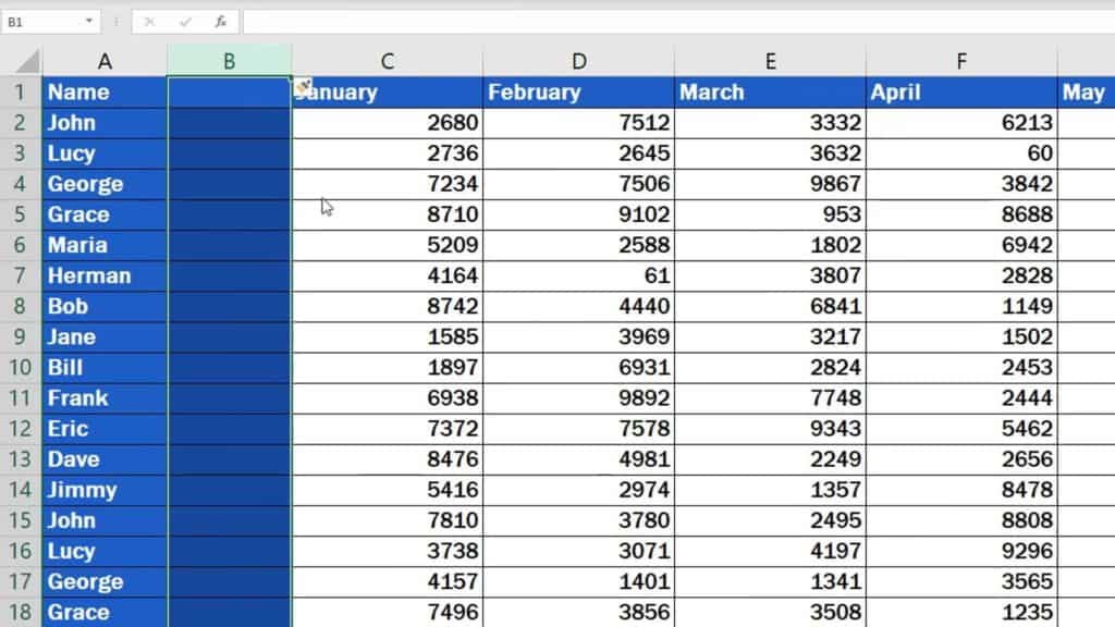 How to Insert Column in Excel - added new column