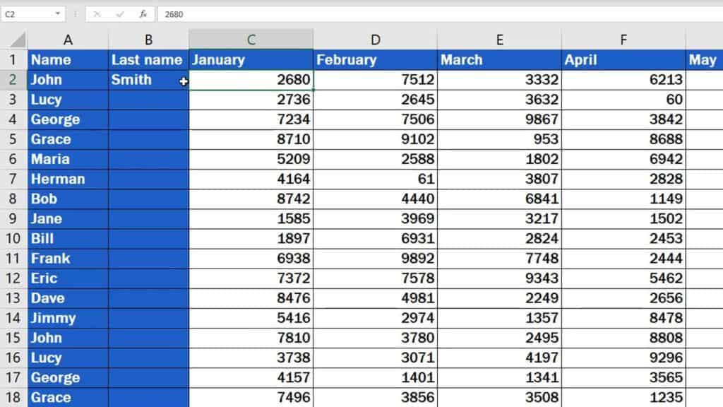 How to Insert Column in Excel - new column