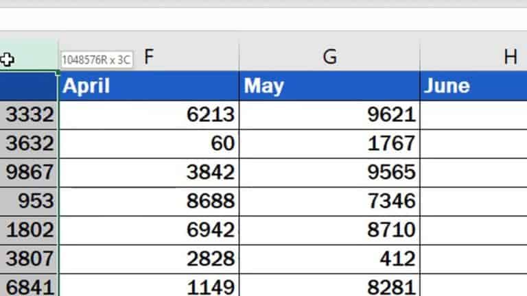 How to insert column in excel