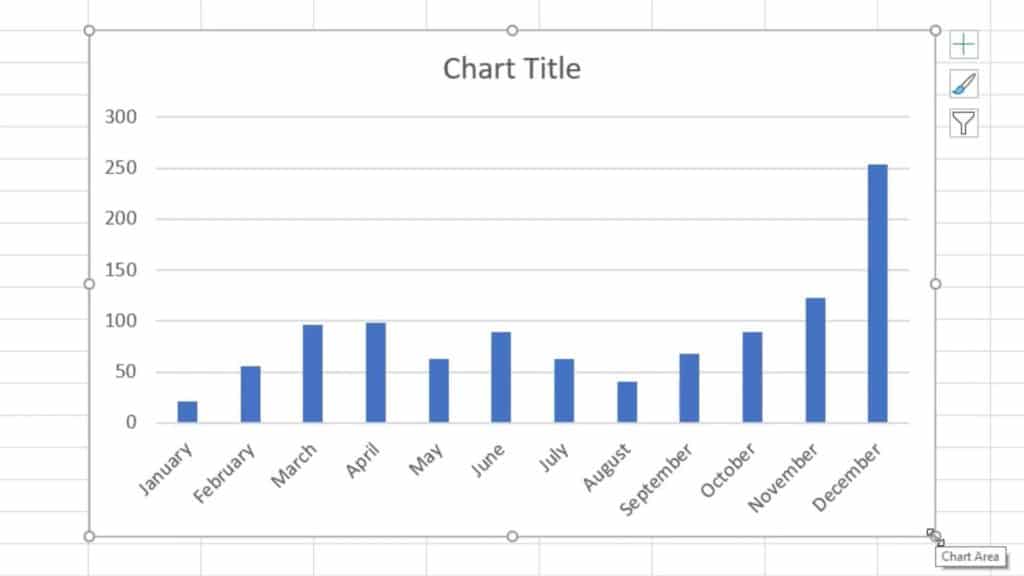 How to Make a Bar Graph in Excel - change size of the graph