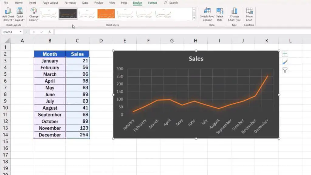 How to Make a Bar Graph in Excel - line graph