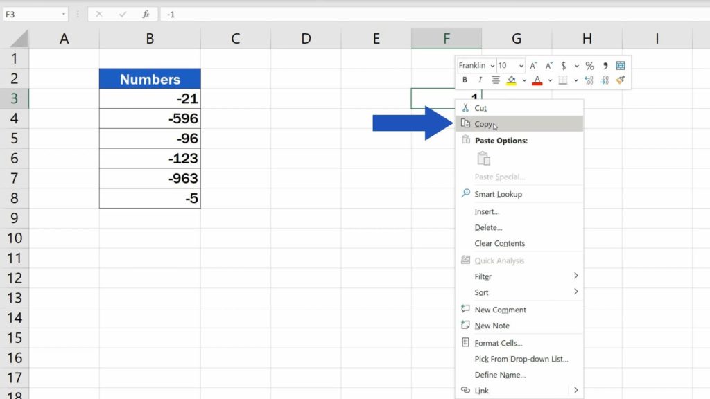 How to Change Negative Numbers to Positive in Excel - use negative number to change to positive number