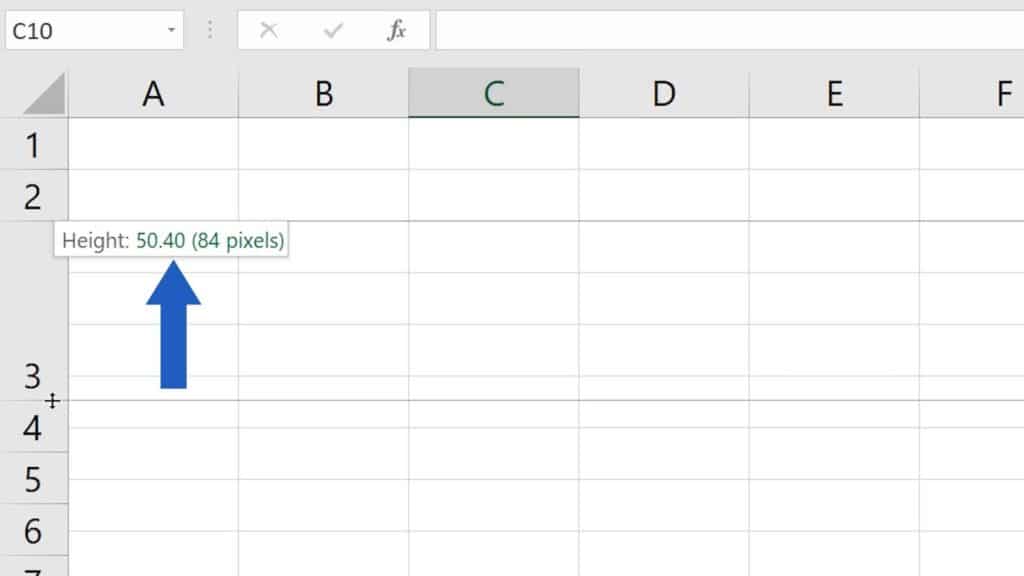 How to Change Row Height in Excel - number value of row height