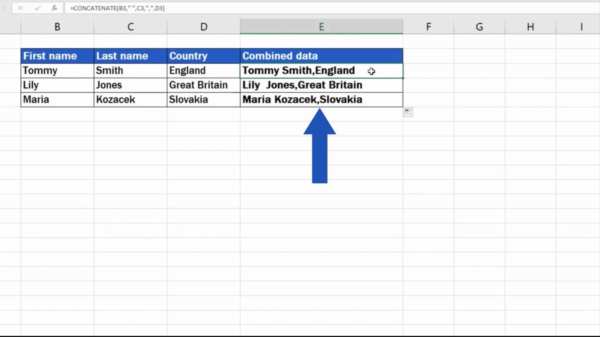 How to separate names in excel