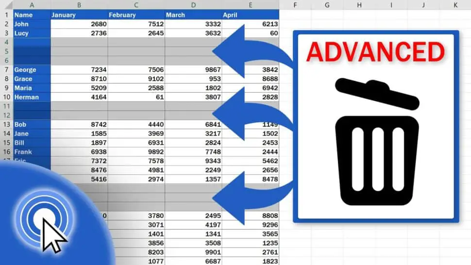 How to Remove Blank Rows in Excel - ADVANCE