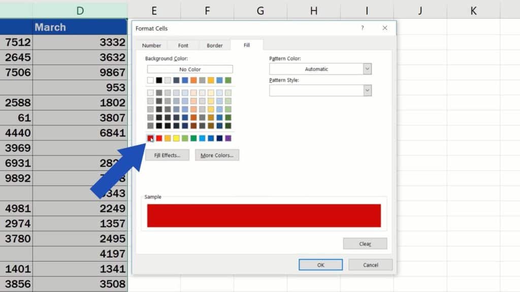 How to Highlight Blank Cells in Excel (Conditional Formatting) - choose colour for highlighting