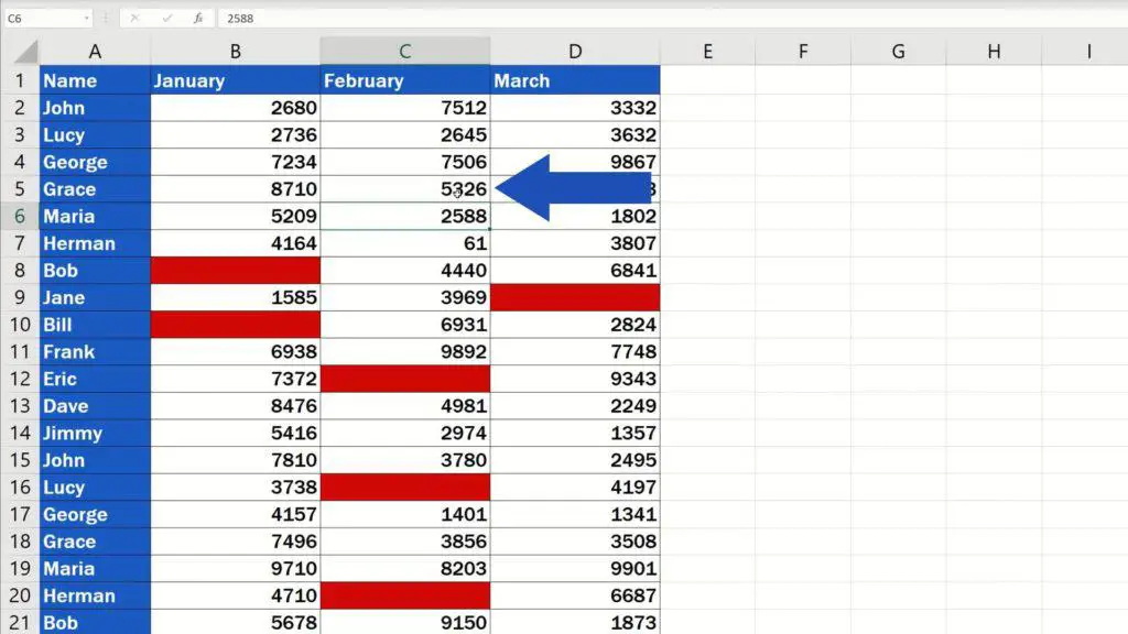 How to Highlight Blank Cells in Excel (Conditional Formatting) - disappeared highlighting