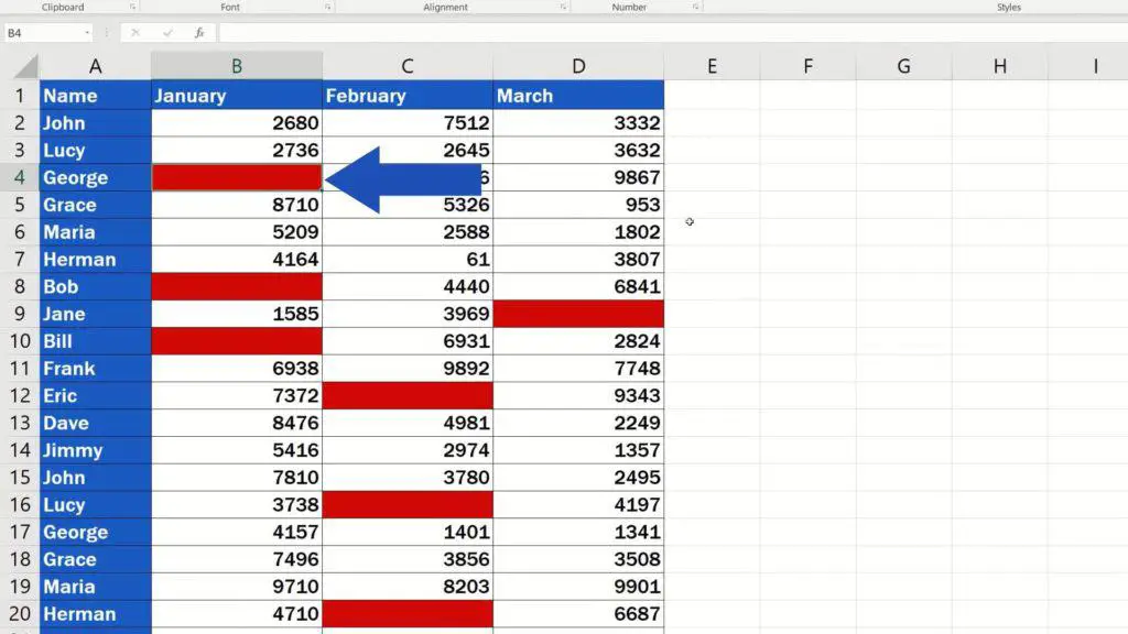 How to Highlight Blank Cells in Excel (Conditional Formatting) - excel highlights blank cells