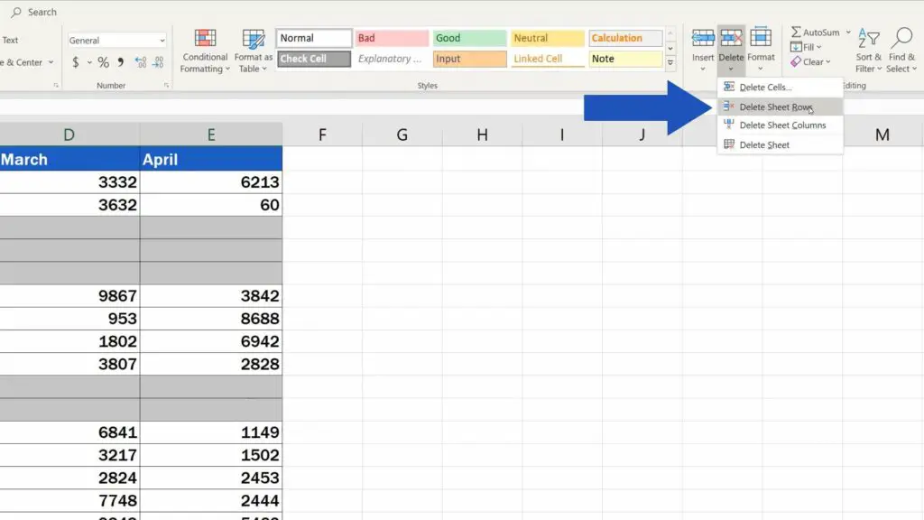 How to Remove Blank Rows in Excel - delete sheet rows