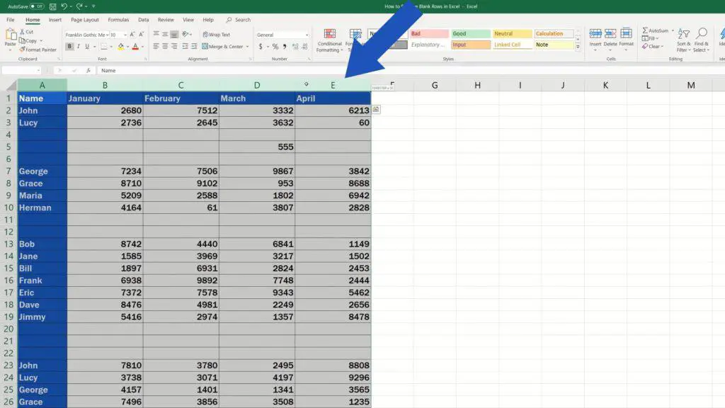 How to Remove Blank Rows in Excel ADVANCED