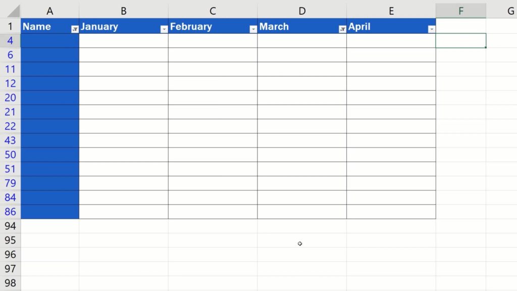 How to Remove Blank Rows in Excel - use filter