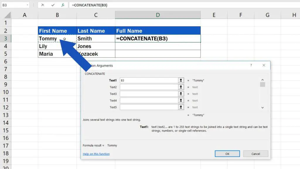 How to Combine First and Last Name in Excel - combine first and last name in Excel