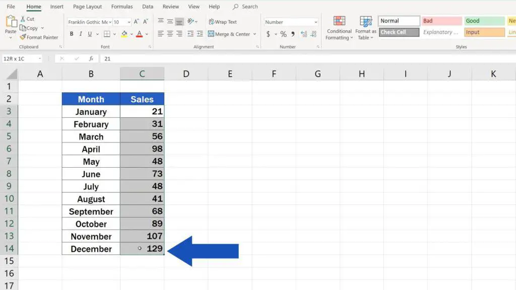 How to Use Color Scales in Excel (Conditional Formatting) - select range of the table with heatmap