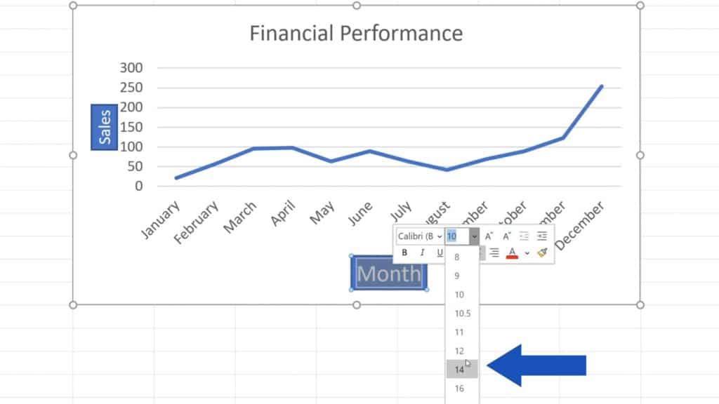 How to Add Axis Titles in Excel - How to change font size of axis