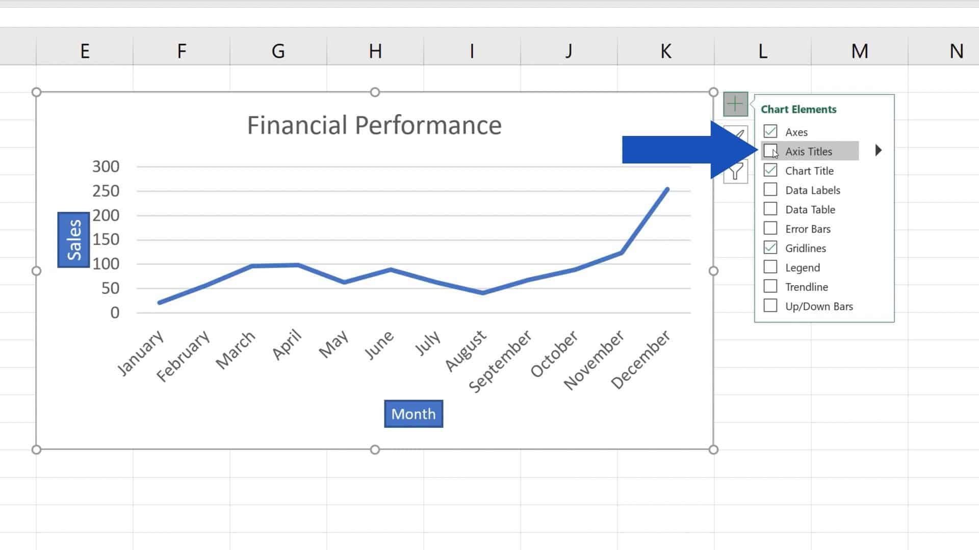 How to Add Axis Titles in Excel