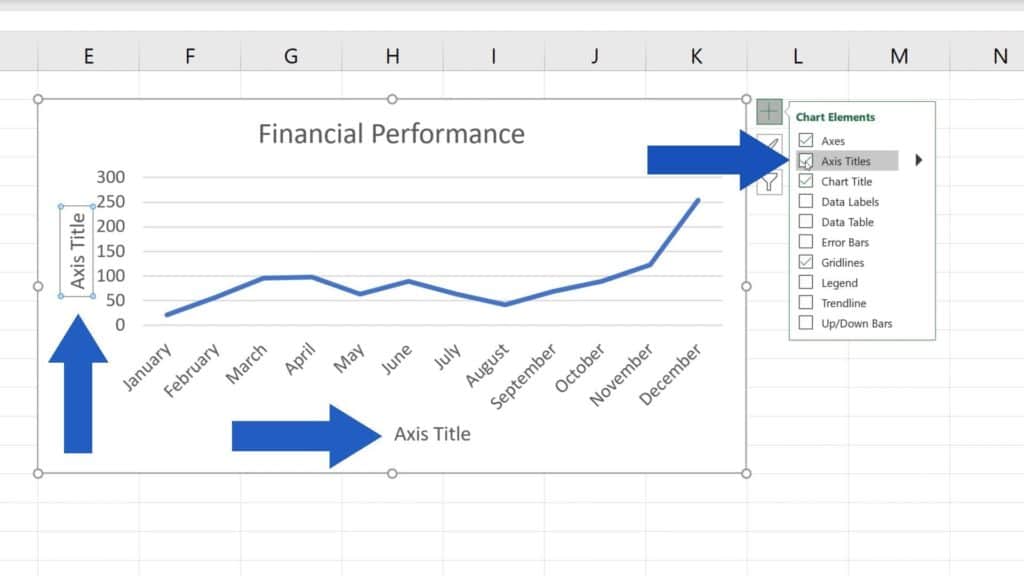 How to Add Axis Titles in Excel - horizontal and vertical axis in Excel