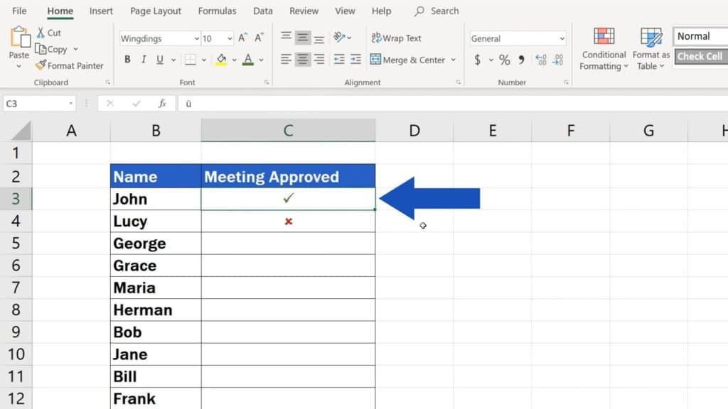 How to Insert a Symbol in Excel - change colour of symbols in Excel