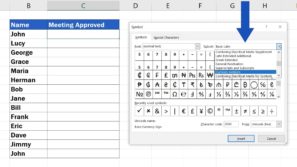 How to Insert a Symbol in Excel
