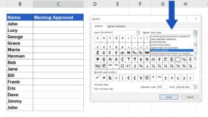 How to Insert a Symbol in Excel