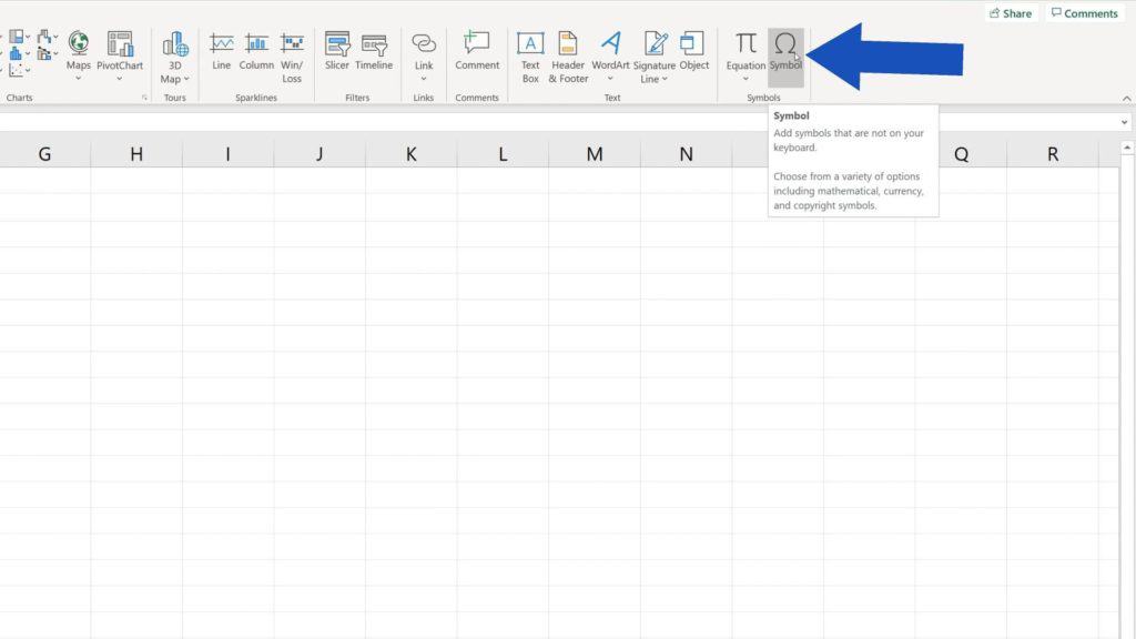 How to Insert a Symbol in Excel - how to choose symbol in excel