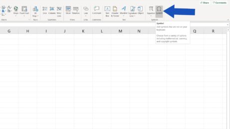 How to Insert a Symbol in Excel