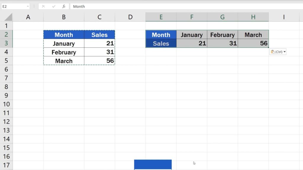 How to Switch Rows and Columns in Excel (the Easy Way) - switched rows in Excel