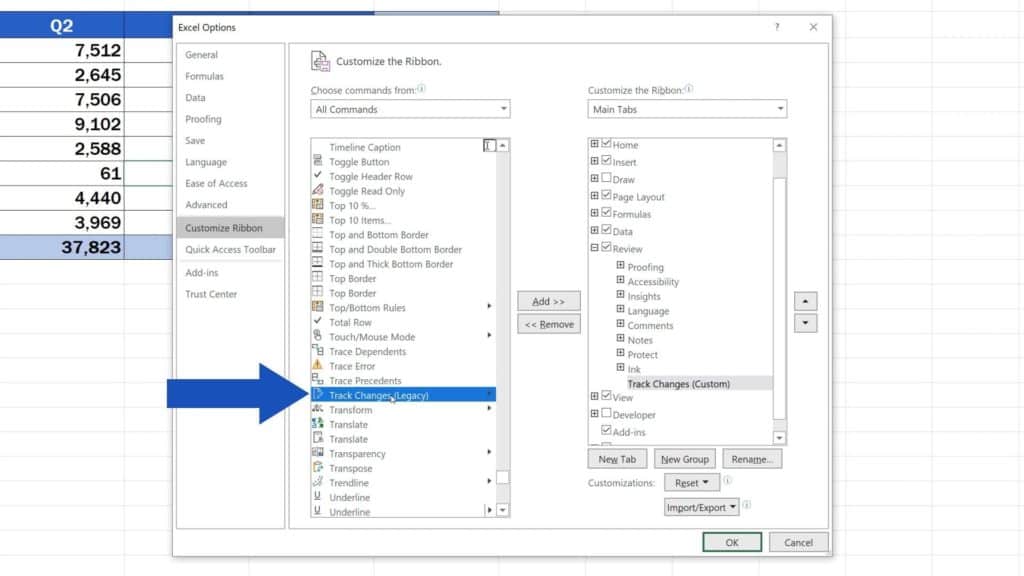 How to Track Changes in Excel - Track changes Legacy