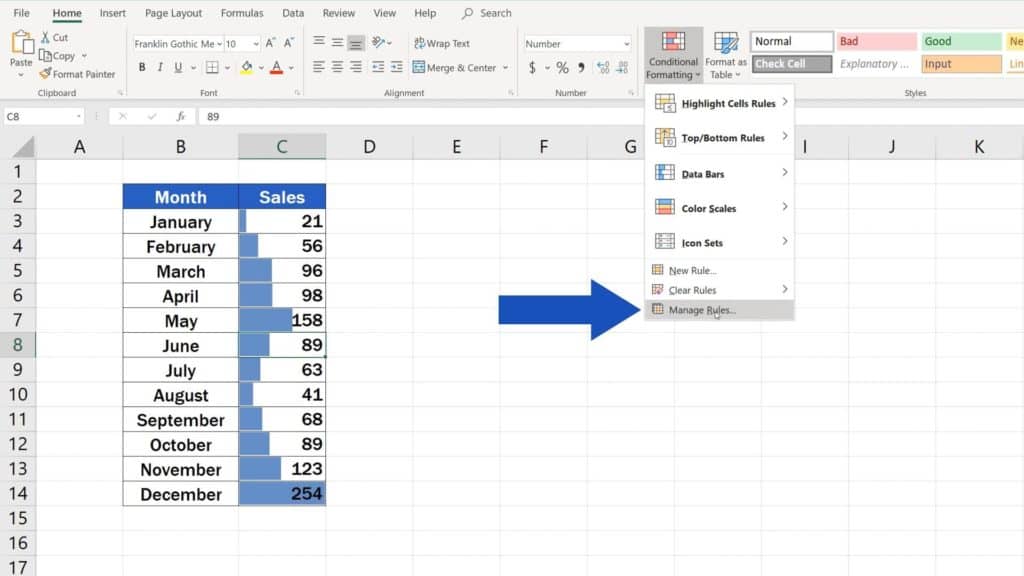 Try out Data Bars in Excel for clear graphical data representation - see your data visually
